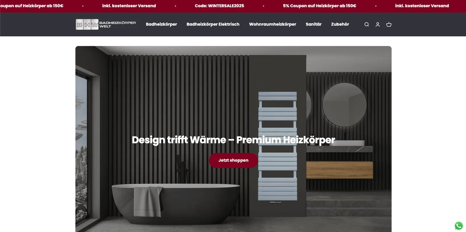 Badheizkörperwelt – Premium Relaunch