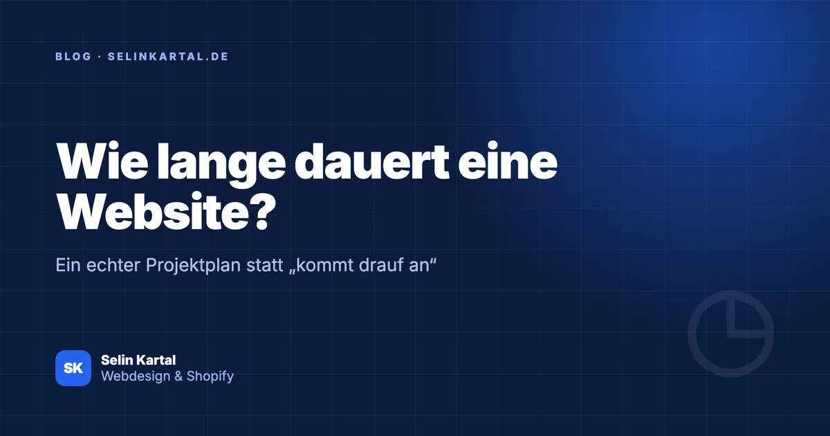 Wie lange dauert eine Website?