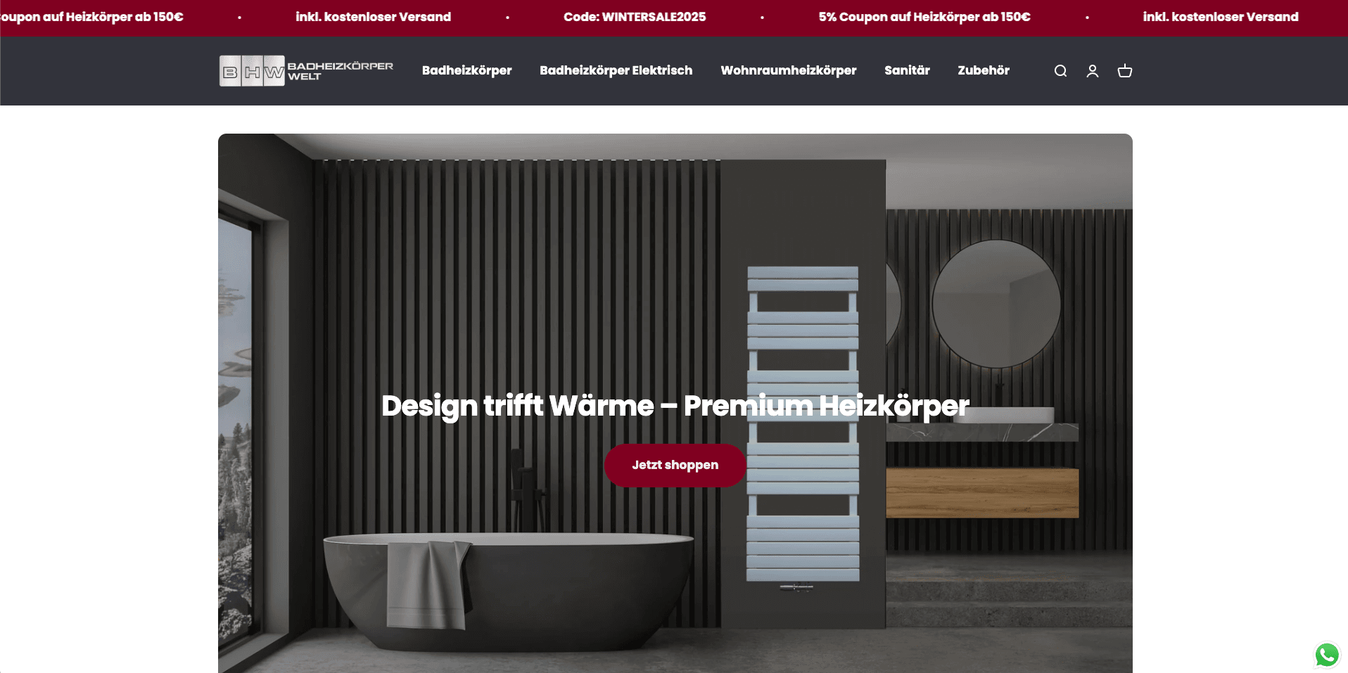 Badheizkörperwelt – Premium Relaunch - Hochwertiger Shopify-Relaunch